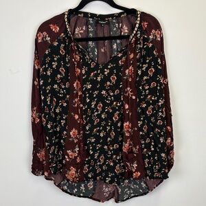 Anthropologie Tolani Boho Prairie Floral Blouse/ Sz Medium